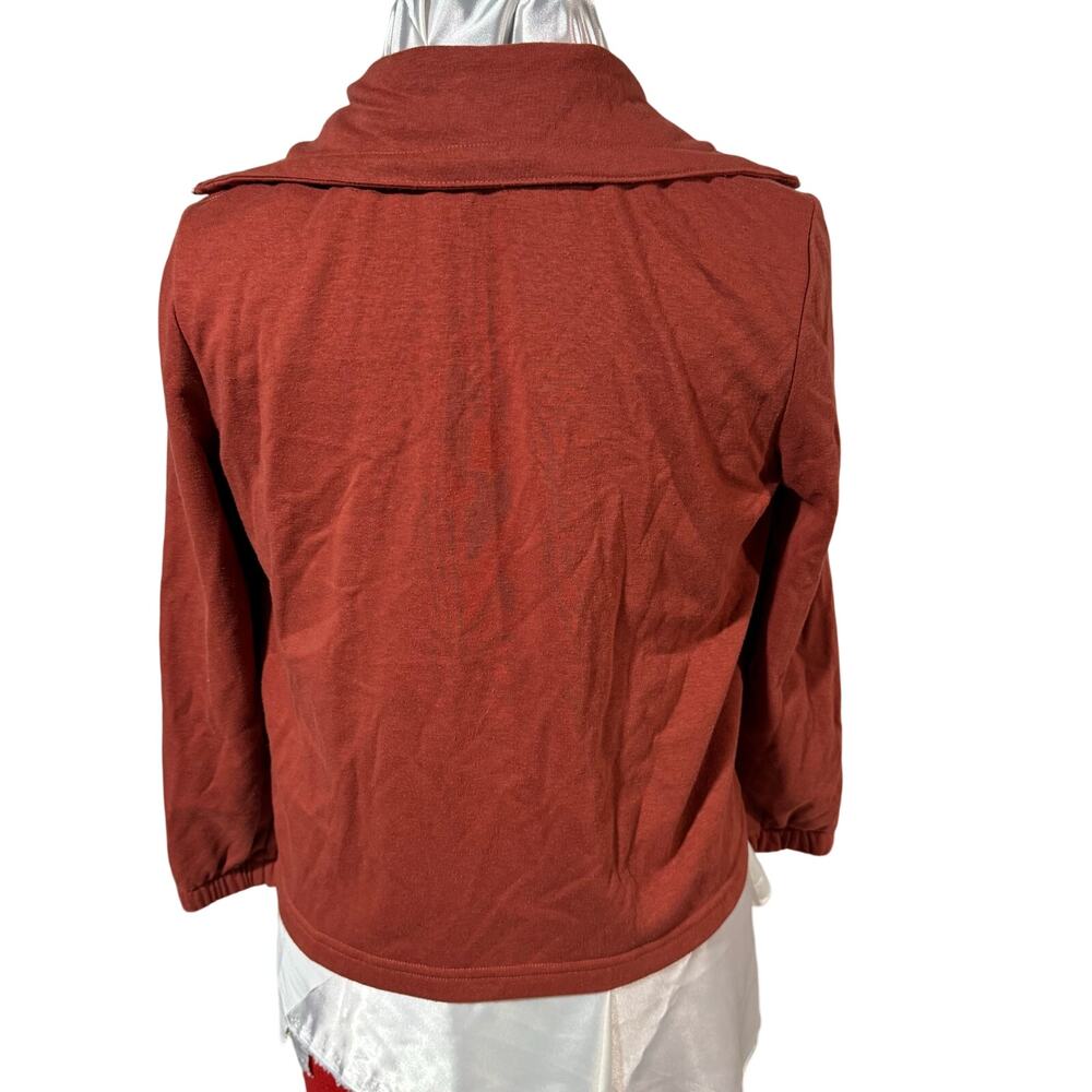 Ruby Rd. Petite Rust Quilted Zip-Up‎ Jacket - Picture 2 of 7